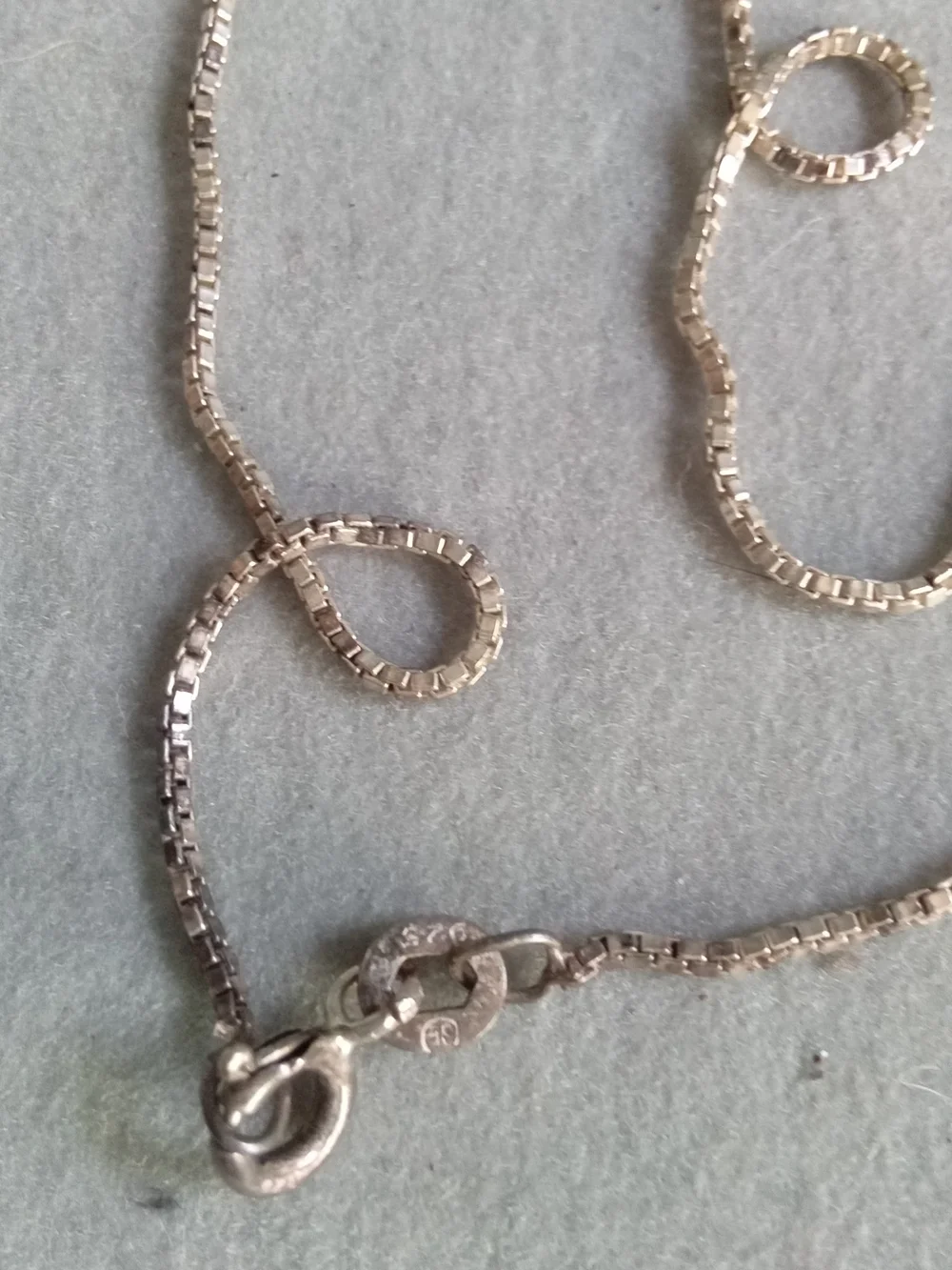 Sterling Silver 925 Palm Tree Pendant Box Chain Necklace Tropical Beach Jewelry